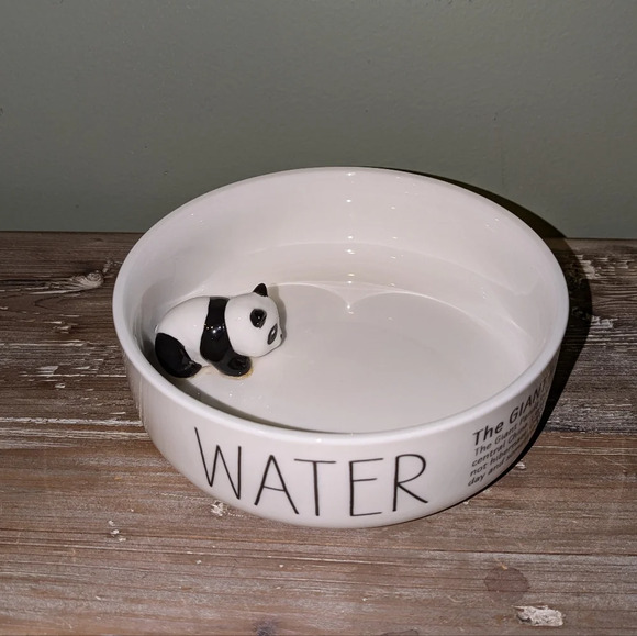 Honest Goods Double Diner 3D Panda Ceramic Bowl Set, 2 Cups - Picture 2 of 13